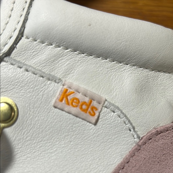 Keds White and Pink High-Top Sneakers with Textured Sole - Picture 2 of 10